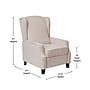 Flash Furniture Prescott Fabric Push Back Recliner, Cream (BOBS70021CREAM)~#|#~sp166197851_sc7