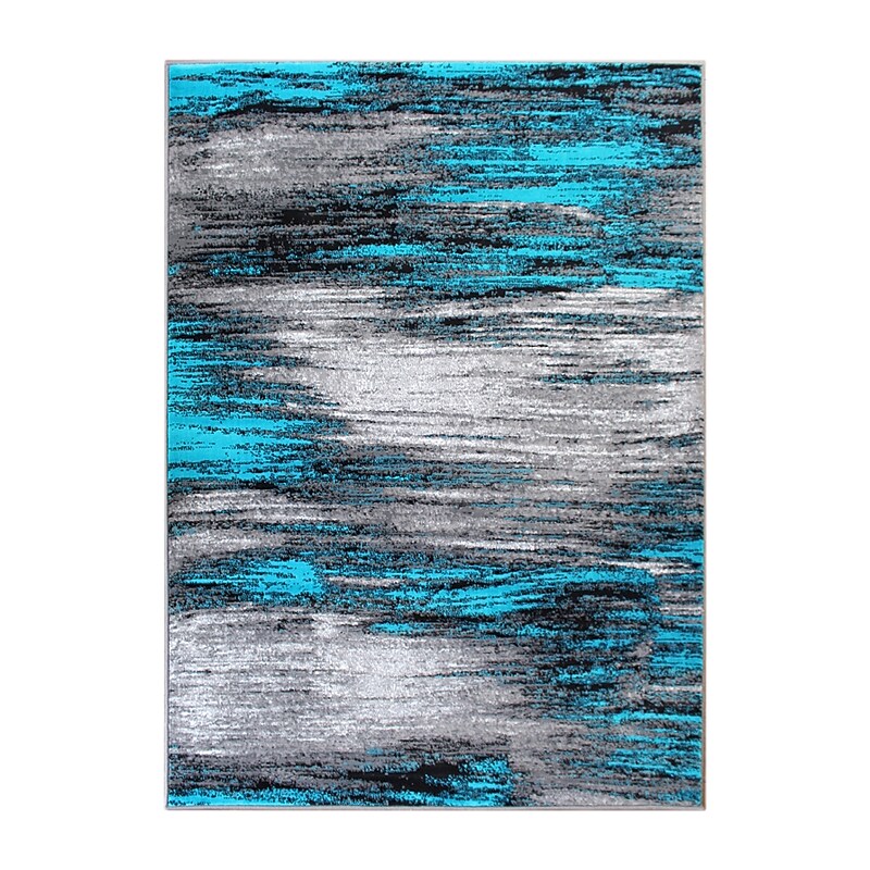 Flash Furniture Rylan Collection 8' x 10' Rectangular Area Rug, Machine Made, Olefin/Jute, Turquoise (ACDRGTR863810TQ) image 1