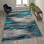 Flash Furniture Rylan Collection 8' x 10' Rectangular Area Rug, Machine Made, Olefin/Jute, Turquoise (ACDRGTR863810TQ)~#|#~sp166197892_sc7