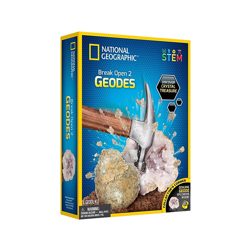 National Geographic Break Open 2 Geodes Kit (RTNGGEO2) image 1