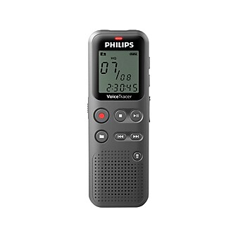 Philips VoiceTracer Digital Voice Recorder, 8GB, Black (DVT1120)