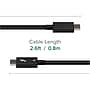 Plugable Thunderbolt 3 24" Cable, Black (TBT3-40G80CM)~#|#~sp166282178_sc7