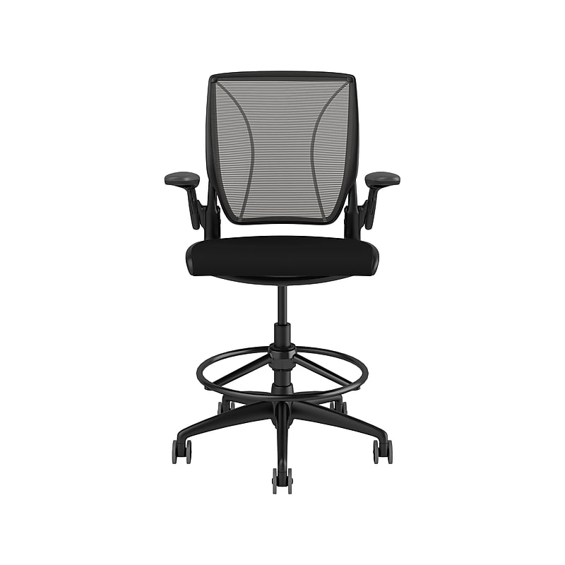 Humanscale Diffrient World Ergonomic Mesh/Textile Swivel Task Chair, Black (W11BN10K101WS) image 1