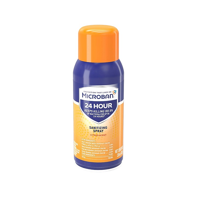 Microban 24 Disinfecting Sanitizing Spray, Citrus Scent, 2.8 Oz. (28078) image 1
