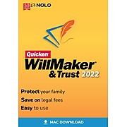 Quicken WillMaker & Trust 2022 for 1 User, Mac OS X, Download (ESD-WMM2)