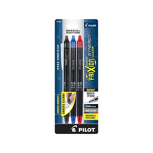 Pilot FriXion Synergy Clicker Retractable Erasable Gel Pens, Extra Fine