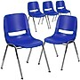 Flash Furniture HERCULES Series Plastic Shell Kid's Stacking Chair, Navy/Chrome, 5/Pack (5RUT14NVYCHR)~#|#~sp166799688_sc7