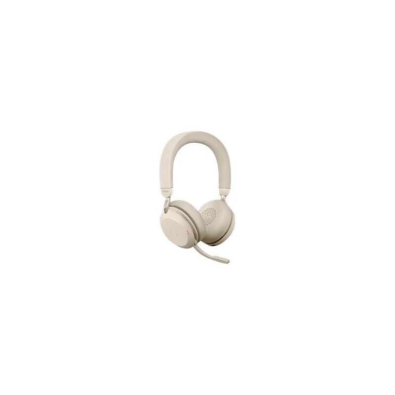 jabra Evolve2 75 Wireless Noise Canceling Bluetooth Stereo Mobile On Ear Headset, Beige (27599-989-898) image 1
