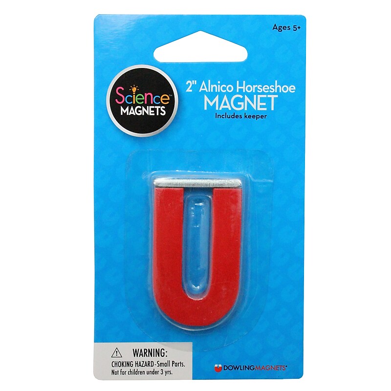 Dowling Magnets 2" Alnico Horseshoe Magnet, Red (DO-731015) image 1
