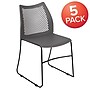 Flash Furniture HERCULES Plastic Stacking Chair, Gray, 5/Pack (5RUT498AGY)~#|#~sp166801372_sc7