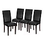 Flash Furniture Contemporary LeatherSoft Parsons Dining Chair, Black, 4/Pack (4BT350BKLEA023)~#|#~sp166801911_sc7