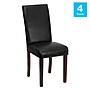 Flash Furniture Contemporary LeatherSoft Parsons Dining Chair, Black, 4/Pack (4BT350BKLEA023)~#|#~sp166801935_sc7