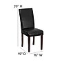 Flash Furniture Contemporary LeatherSoft Parsons Dining Chair, Black, 4/Pack (4BT350BKLEA023)~#|#~sp166801989_sc7