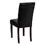 Flash Furniture Contemporary LeatherSoft Parsons Dining Chair, Black, 4/Pack (4BT350BKLEA023)~#|#~sp166802007_sc7