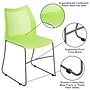 Flash Furniture HERCULES Plastic Stacking Chair, Green, 5/Pack (5RUT498AGN)~#|#~sp166802740_sc7