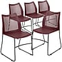 Flash Furniture HERCULES Plastic Stacking Chair, Burgundy, 5/Pack (5RUT498ABY)~#|#~sp166803356_sc7