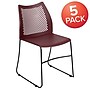 Flash Furniture HERCULES Plastic Stacking Chair, Burgundy, 5/Pack (5RUT498ABY)~#|#~sp166803366_sc7