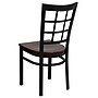 Flash Furniture HERCULES Series Wood/Metal Window Back Restaurant Dining Chair, Mahogany Wood/Black, 2/Pack (2XU6Q3BWINMAW)~#|#~sp166803555_sc7