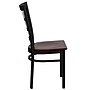 Flash Furniture HERCULES Series Wood/Metal Window Back Restaurant Dining Chair, Mahogany Wood/Black, 2/Pack (2XU6Q3BWINMAW)~#|#~sp166803557_sc7