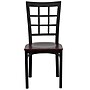 Flash Furniture HERCULES Series Wood/Metal Window Back Restaurant Dining Chair, Mahogany Wood/Black, 2/Pack (2XU6Q3BWINMAW)~#|#~sp166803559_sc7