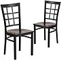 Flash Furniture HERCULES Series Wood/Metal Window Back Restaurant Dining Chair, Walnut Wood/Black, 2/Pack (2XUDG6Q3BWINWAW)~#|#~sp166803628_sc7