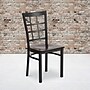 Flash Furniture HERCULES Series Wood/Metal Window Back Restaurant Dining Chair, Walnut Wood/Black, 2/Pack (2XUDG6Q3BWINWAW)~#|#~sp166803629_sc7
