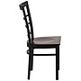 Flash Furniture HERCULES Series Wood/Metal Window Back Restaurant Dining Chair, Walnut Wood/Black, 2/Pack (2XUDG6Q3BWINWAW)~#|#~sp166803635_sc7