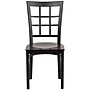 Flash Furniture HERCULES Series Wood/Metal Window Back Restaurant Dining Chair, Walnut Wood/Black, 2/Pack (2XUDG6Q3BWINWAW)~#|#~sp166803636_sc7