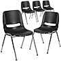 Flash Furniture HERCULES Series Plastic Shell Kid's Stacking Chair, Black/Chrome, 5/Pack (5RUT18BKCHR)~#|#~sp166806171_sc7