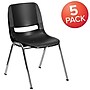 Flash Furniture HERCULES Series Plastic Shell Kid's Stacking Chair, Black/Chrome, 5/Pack (5RUT18BKCHR)~#|#~sp166806179_sc7