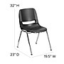 Flash Furniture HERCULES Series Plastic Shell Kid's Stacking Chair, Black/Chrome, 5/Pack (5RUT18BKCHR)~#|#~sp166806184_sc7
