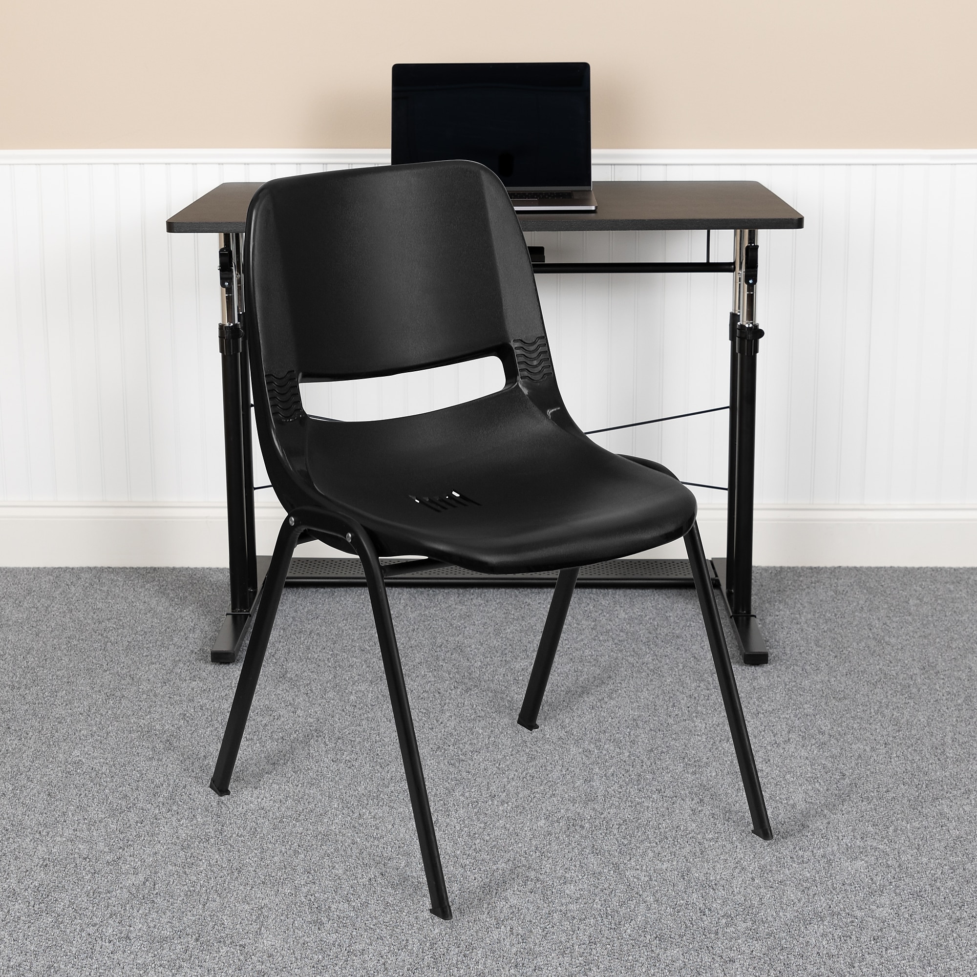 Flash Furniture HERCULES Series Plastic Shell Kid’s Stacking Chair, Black, 5/Pack (5RUT16PDRBK) Sansujyuku sansujyuku.com