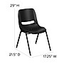 Flash Furniture HERCULES Series Plastic Shell Kid's Stacking Chair, Black, 5/Pack (5RUT16PDRBK)~#|#~sp166806201_sc7