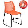 Flash Furniture HERCULES Plastic Stacking Chair, Orange, 5/Pack (5RUT498AOR)~#|#~sp166807764_sc7