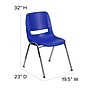Flash Furniture HERCULES Series Plastic Shell Kid's Stacking Chair, Navy/Chrome, 5/Pack (5RUT18NVYCHR)~#|#~sp166808086_sc7