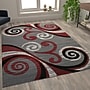 Flash Furniture Valli Collection 6' x 9' Rectangle Area Rug, Machine Made, Olefin/Jute, Red (OKRRG110069RD)~#|#~sp166808606_sc7