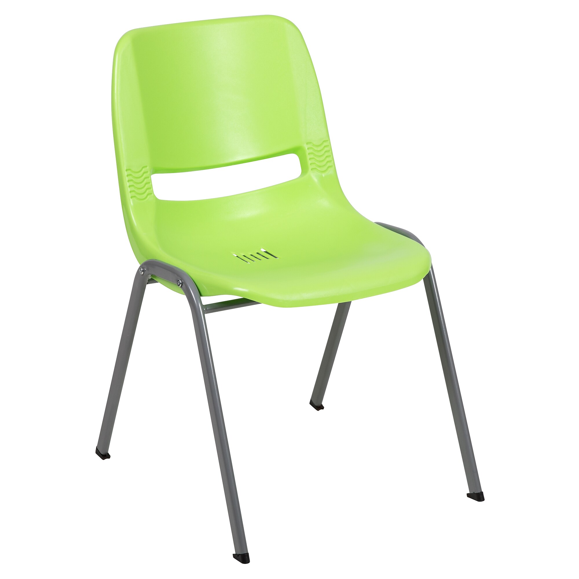Flash Furniture HERCULES Plastic Student Stacking Chair, Green/Gray (RUTEO1GN) Sansujyuku sansujyuku.com
