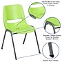 Flash Furniture HERCULES Plastic Student Stacking Chair, Green/Gray (RUTEO1GN)~#|#~sp166808930_sc7