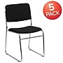 Flash Furniture HERCULES Series Fabric Stacking Chair, Black/Chrome, 5/Pack (5XU8700CHRBK)~#|#~sp166808957_sc7