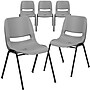 Flash Furniture HERCULES Plastic Student Stacking Chair, Gray, 5/Pack (5RUTEO1GY)~#|#~sp166809429_sc7
