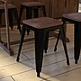 Flash Furniture Kai Industrial Metal Stackable Table Height Stool without Back, Black, 4-Pieces/Pack (ETBT350318BLKWD)~#|#~sp166809469_sc7