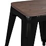 Flash Furniture Kai Industrial Metal Stackable Table Height Stool without Back, Black, 4-Pieces/Pack (ETBT350318BLKWD)~#|#~sp166809470_sc7
