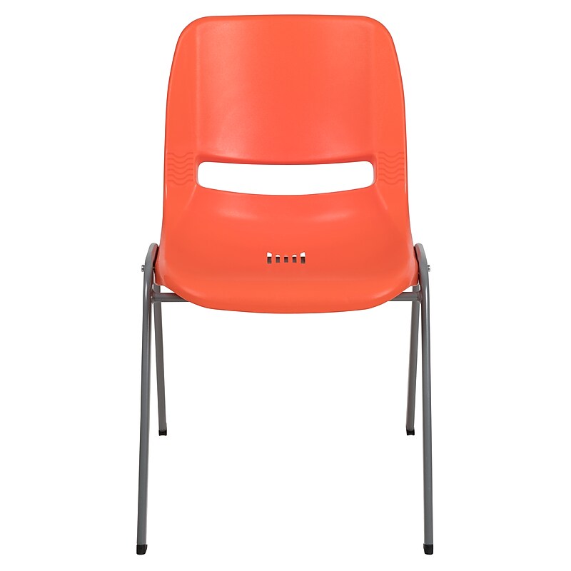 Flash Furniture HERCULES Plastic Student Stacking Chair, Orange, 5/Pack (5RUTEO1OR) image 1