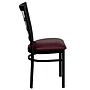 Flash Furniture HERCULES Series Vinyl/Metal Window Back Restaurant Dining Chair, Burgundy, 2/Pack (2XU6Q3BWINBRV)~#|#~sp167070492_sc7