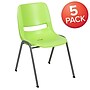 Flash Furniture HERCULES Plastic Student Stacking Chair, Green, 5/Pack (5RUTEO1GN)~#|#~sp167071194_sc7