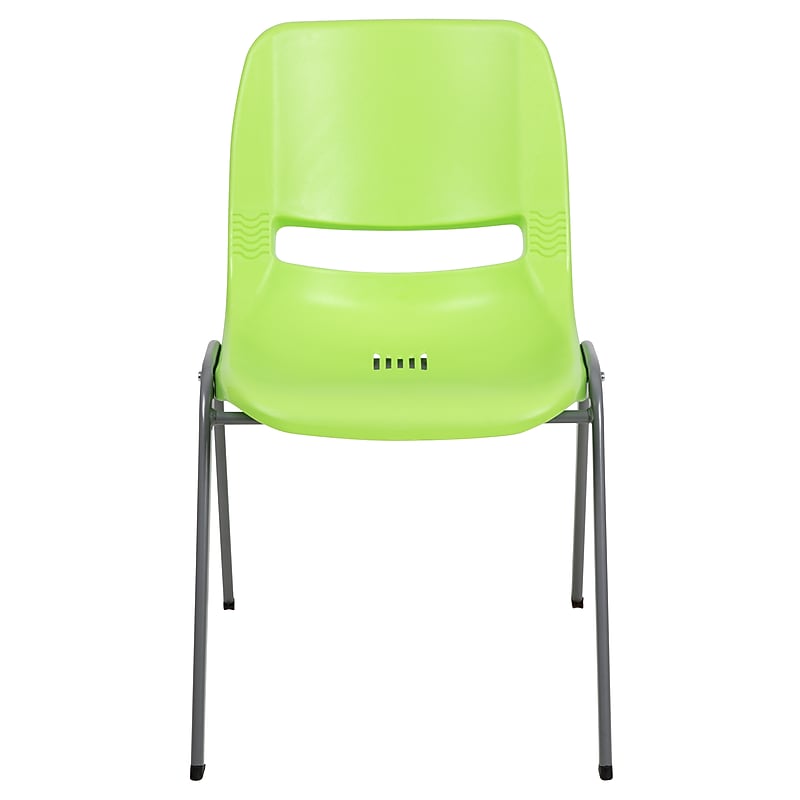 Flash Furniture HERCULES Plastic Student Stacking Chair, Green, 5/Pack (5RUTEO1GN) image 1