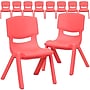 Flash Furniture Plastic Kids Stackable Chair, Red, 10-Pieces (10YUYCX003RED)~#|#~sp167071348_sc7