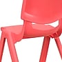 Flash Furniture Plastic Kids Stackable Chair, Red, 10-Pieces (10YUYCX003RED)~#|#~sp167071373_sc7