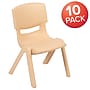 Flash Furniture Plastic Kids Stackable Chair, Natural, 10-Pieces (10YUYCX003NAT)~#|#~sp167072845_sc7