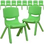 Flash Furniture Plastic Kids Stackable Chair, Green, 10-Pieces (10YUYCX003GRN)~#|#~sp167072937_sc7